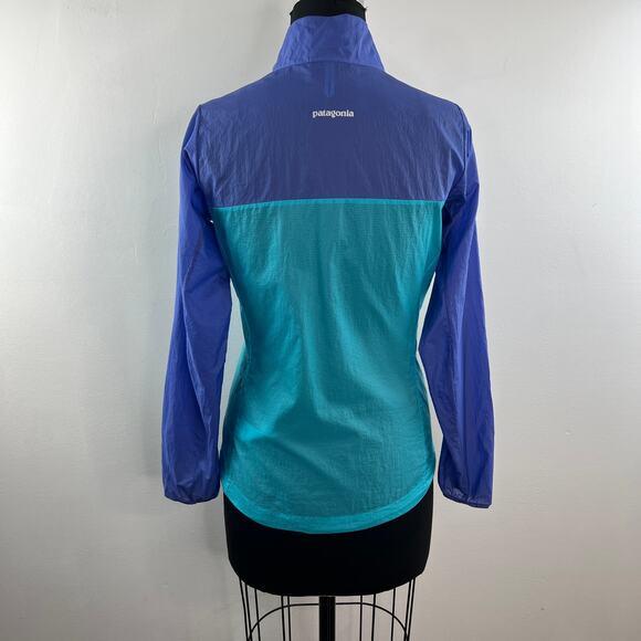 Patagonia Houdini Aqua Blue Windbreaker Jacket Snap-T Pullover Size X-Small XS - Picture 7 of 11